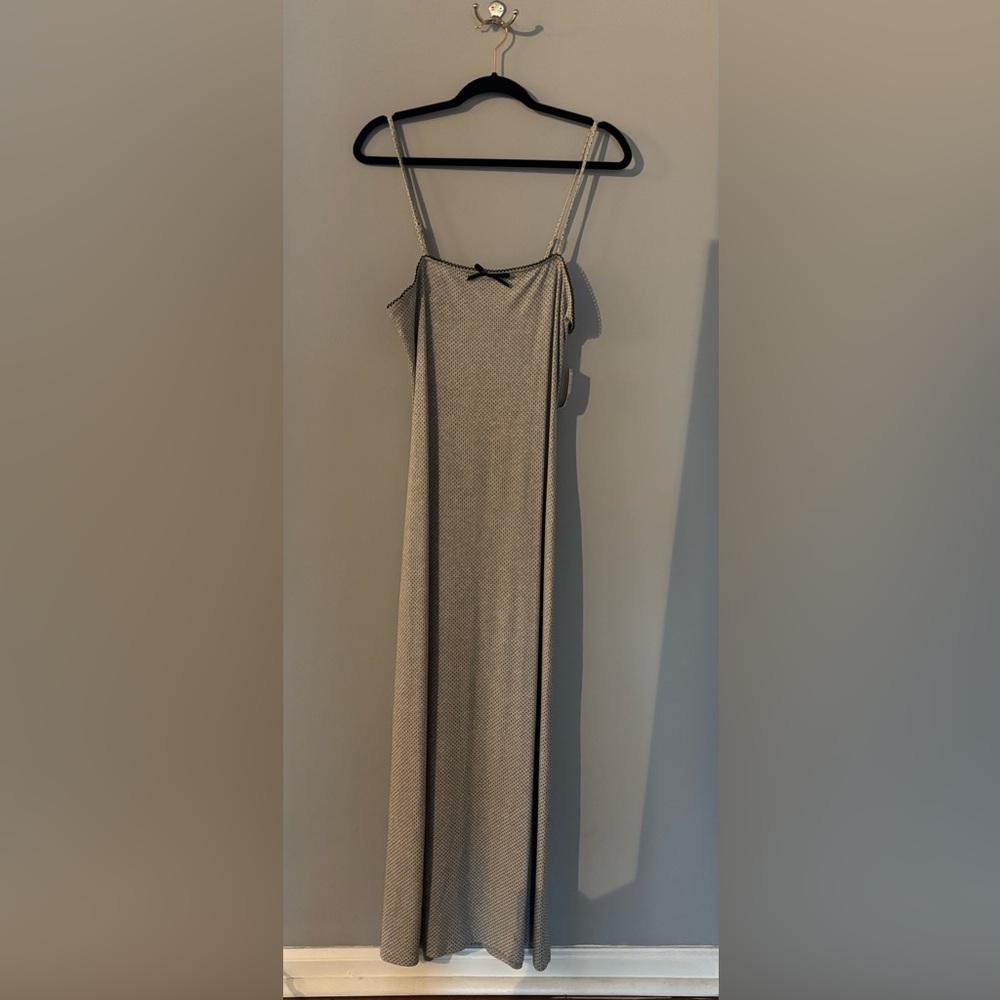 Gray Polka Dot Sleeveless Dress